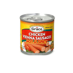 Grace Chicken Vienna Sausage 140g Sets Of 3 Hot & Spicy Shelly