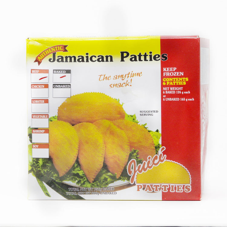 Juici Jamaican Patty Box of Six (6) (Must Be Ship FedEx Priority Only)