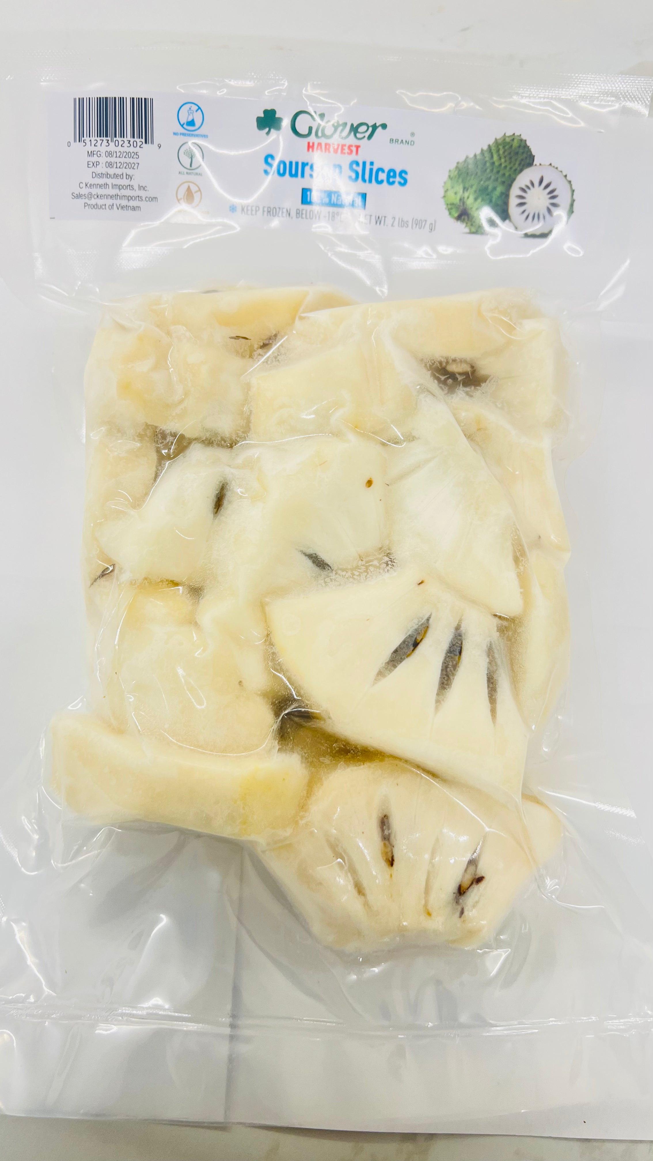 Clover Harvest Soursop Slice Frozen 2lbs