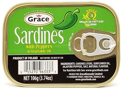 Grace Sardines With Peppers In Vegetable Oil 106g Sets Of 3
