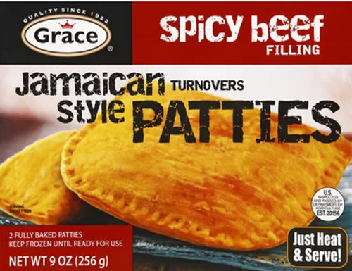 Grace Jamaican Spicy  Beef Patties Pack Of 2