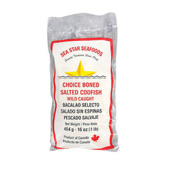 Sea Star Seafood Salted Cod Fish Boneless Per 1lb