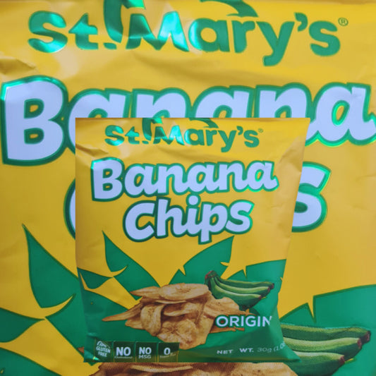 St Mary’s Banana Chips Pack of 20 30g EXTRA CRUNCHY