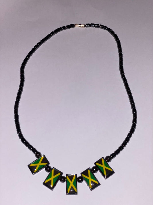 Jamaica Necklace with the Jamaica flag
