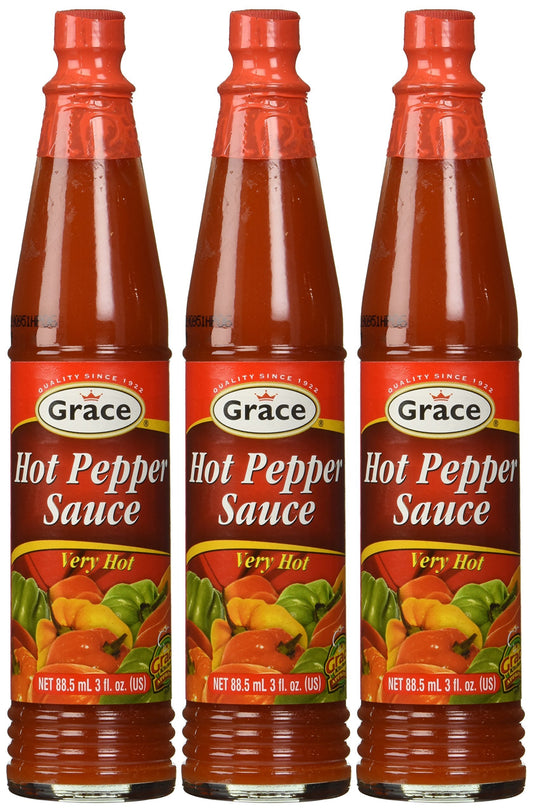 Grace Hot Pepper Sauce Unit of 3 Small