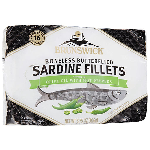Brunswick Sardine 106g Served in Olive Oil With Hot Pepper Sets Of 3