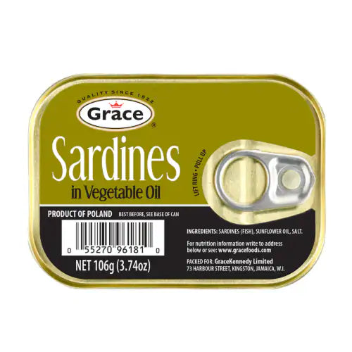 Grace Sardines In Vegetable Oil 106g Sets Of 3