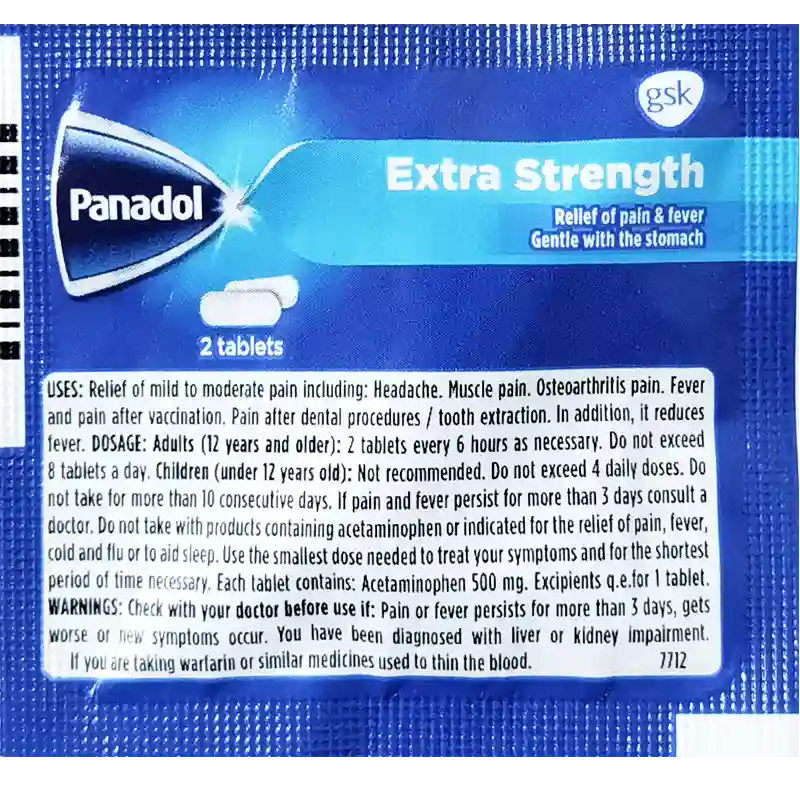 Panadol Extra Strength 500g Adult  Set of 6